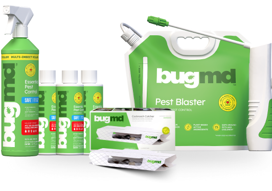 The BugMD whole-home kit: pest-control spray, concentrate refills, and cockroach traps